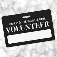Black And White Volunteer