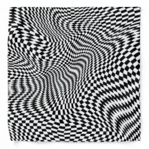 Black and White Warped Checkers