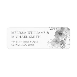 Black And White Watercolor Flower Wedding