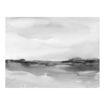 Black and White Watercolor Landscape 2