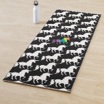 Black and White Watercolor Rainbow Unicorn Pattern Yoga Mat<br><div class="desc">Black and White Watercolor Rainbow Unicorn Pattern Girls Yoga Mat. Pretty unicorn silhouettes in white on a black background. Centre unicorn is rainbow watercolor style.  More at www.SamAnnDesigns.com</div>