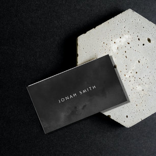 Black and White Watercolor Stylish Business Card