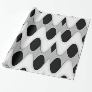 Black and White Wave Wrapping Paper