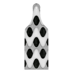 Black and White Waves Cutting Board
