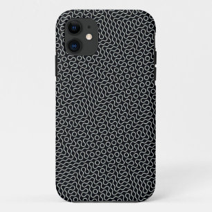Black and White Wavy Lines Design Case-Mate iPhone Case