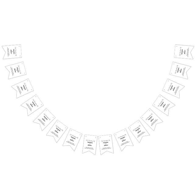 Black and White Wedding Bunting Banner (All)