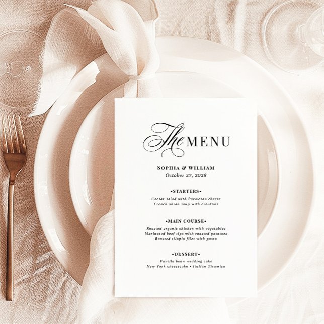 Black and White Wedding | Classic Luxe Menu (Creator Uploaded)