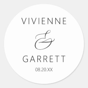 Black and White Wedding Envelope Seals