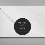 Black and White Wedding Envelope Seals<br><div class="desc">The Black and White Personalised Wedding Monogram  Envelope Seals makes a great family activity. Personalise this digital graphic design with your information. Makes an excellent wedding gift.</div>