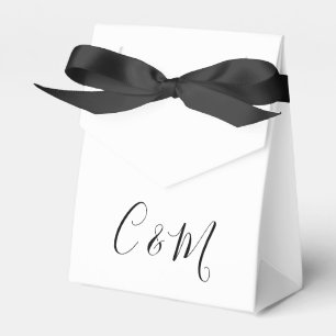Black and White Wedding Favour Box