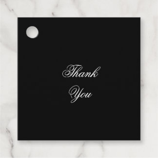 Black and White Wedding Favour Tags