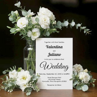 Black and White Wedding Invitation
