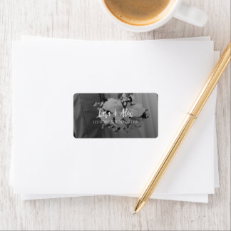 Black and White Wedding  Label