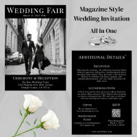 Black and White Wedding Magazine Cover
