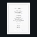 Black and White Wedding  Menu<br><div class="desc">Elevate your reception with this personalised black and white wedding menu. A timeless design for modern couples, this elegant piece adds a sophisticated touch to your table setting. Perfect for showcasing your dishes in style, it’s a beautiful example of wedding menu ideas. Impress your guests with chic and classy wedding...</div>