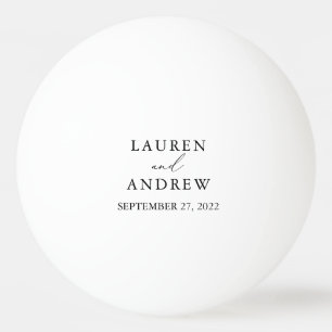 Black and White Wedding Personalised Ping Pong Ball