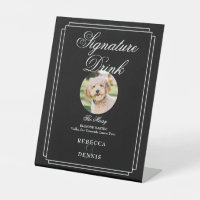 Black And White Wedding Pet Signature Drink