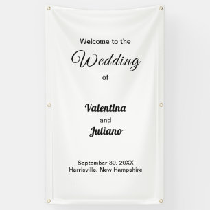 Black and White Wedding Portrait Banner