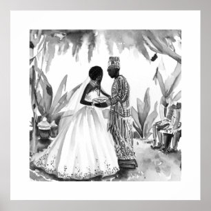 Black and White Wedding Poster