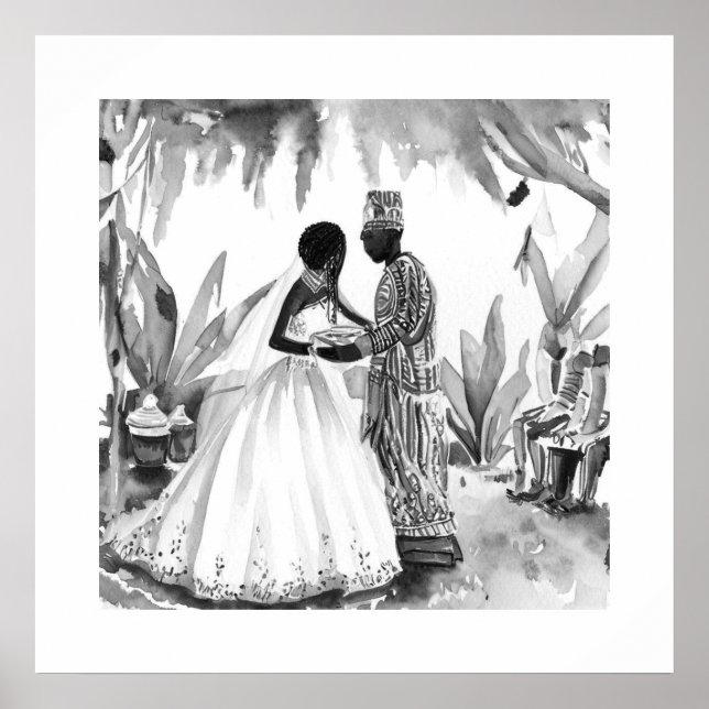 Black and White Wedding Poster (Front)
