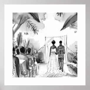 Black and White Wedding Poster