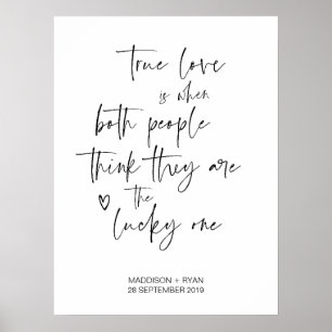 Black and White Wedding Reception Welcome Sign