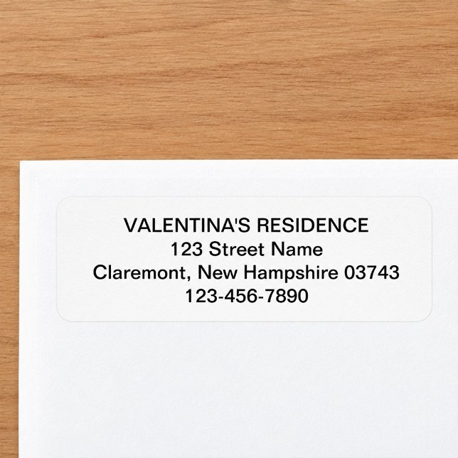Black and White Wedding Return Address Labels (Creator Uploaded)