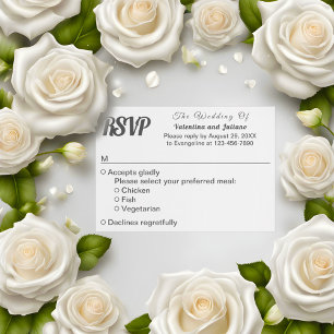 Black and White Wedding RSVP