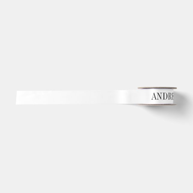 Black and White Wedding  Satin Ribbon (Front)