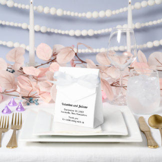 Black and White Wedding Tent Style Favor Boxes