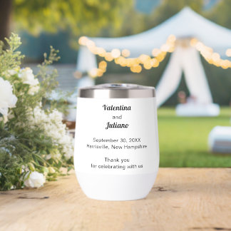 Black and White Wedding Tumbler
