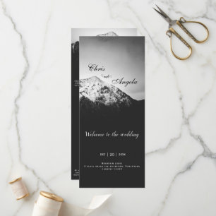 Black and white wedding under the mountains programme