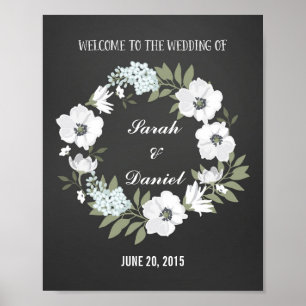 Black and White Welcome Poster Print