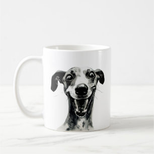 Black and white Whippet Cute Greyhound Coffee Mug
