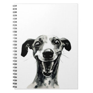 Black and white Whippet Cute Greyhound Notebook