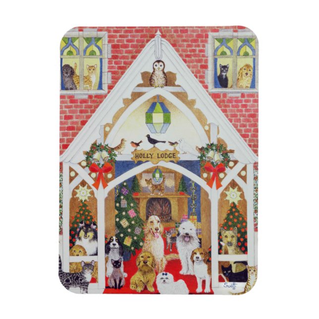 Black and white whiskers magnet (Vertical)