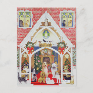 Black and white whiskers postcard