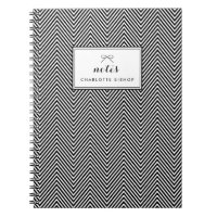 Black and White Wide Chevron Pattern Personalised