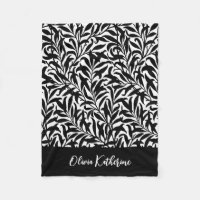 Black and White Willow Bough Monogrammed