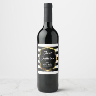 Black and White Wine Label