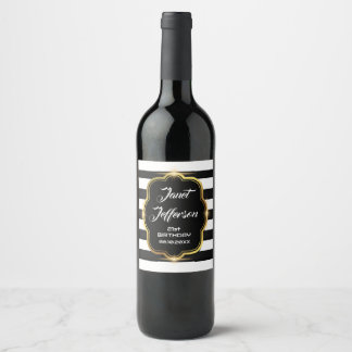 Black and White  Wine Label