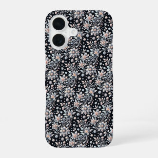 Black and white winter flower pattern cover
