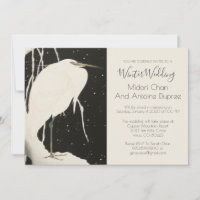Black And White Winter Wedding | White Heron
