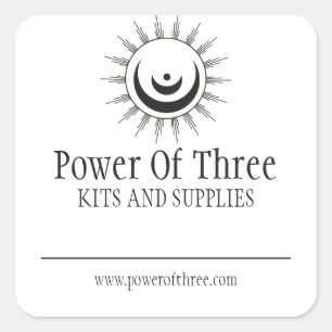 Black And White Witchcraft Supplies Product Labels