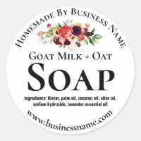 Black And White With Colourful Flowers Soap Labels