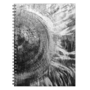 Black and white wood texture spiral notebook