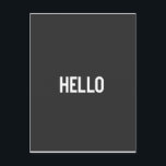 Black and White Word Art Typography Design - HELLO Postcard<br><div class="desc">Say Hello in style with this Black and White Word Art Typography Design - HELLO Postcard</div>