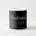 Black and White World's Best Husband Fun Quote Large Coffee Mug<br><div class="desc">Personalise for your special husband to create a unique gift for birthdays, anniversaries, weddings, Christmas or any day you want to show how much he means to you. A perfect way to show him how amazing he is every day. You can even customise the background to their favourite colour. Designed...</div>