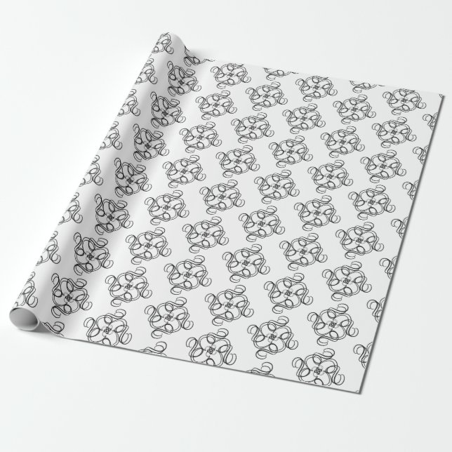 Black and White Wrapping Paper (Unrolled)