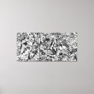 BLACK AND WHITE XIII - Action painting -Abstract- Canvas Print